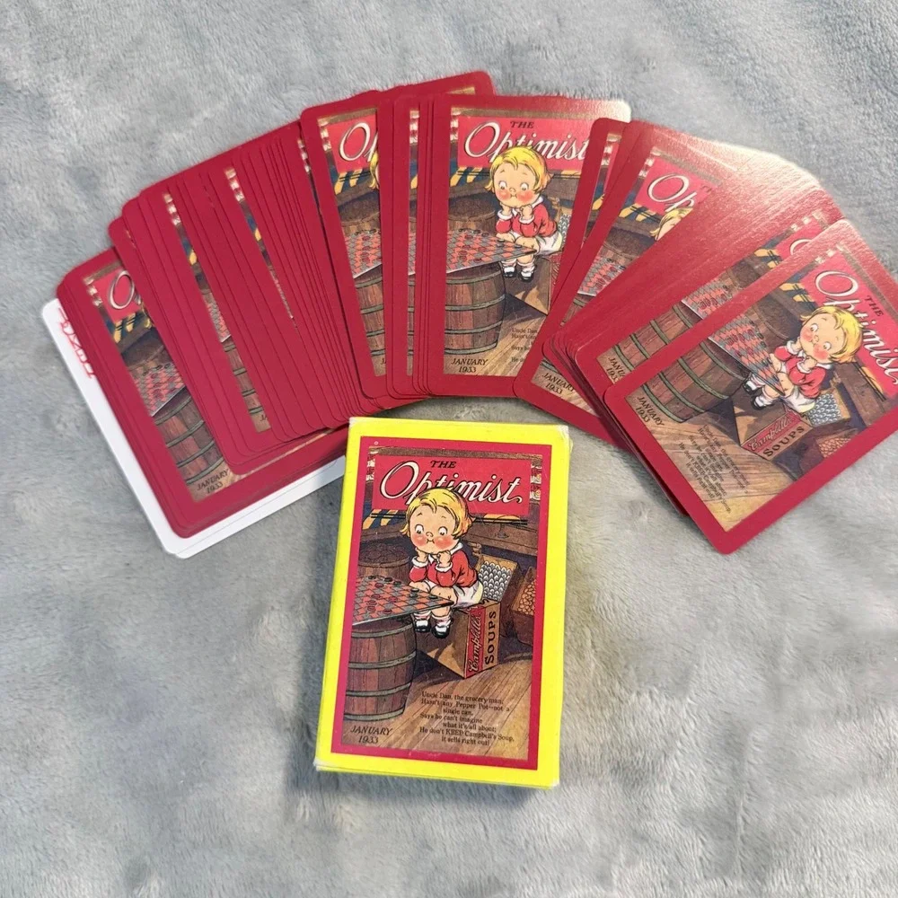Vintage 1993 Campbell's Soup Optimist Playing Cards Advertising Deck